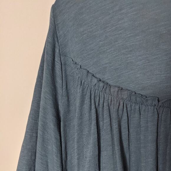 Anthropologie Deletta Blue Beaded Boho Blouse XS - Picture 9 of 10